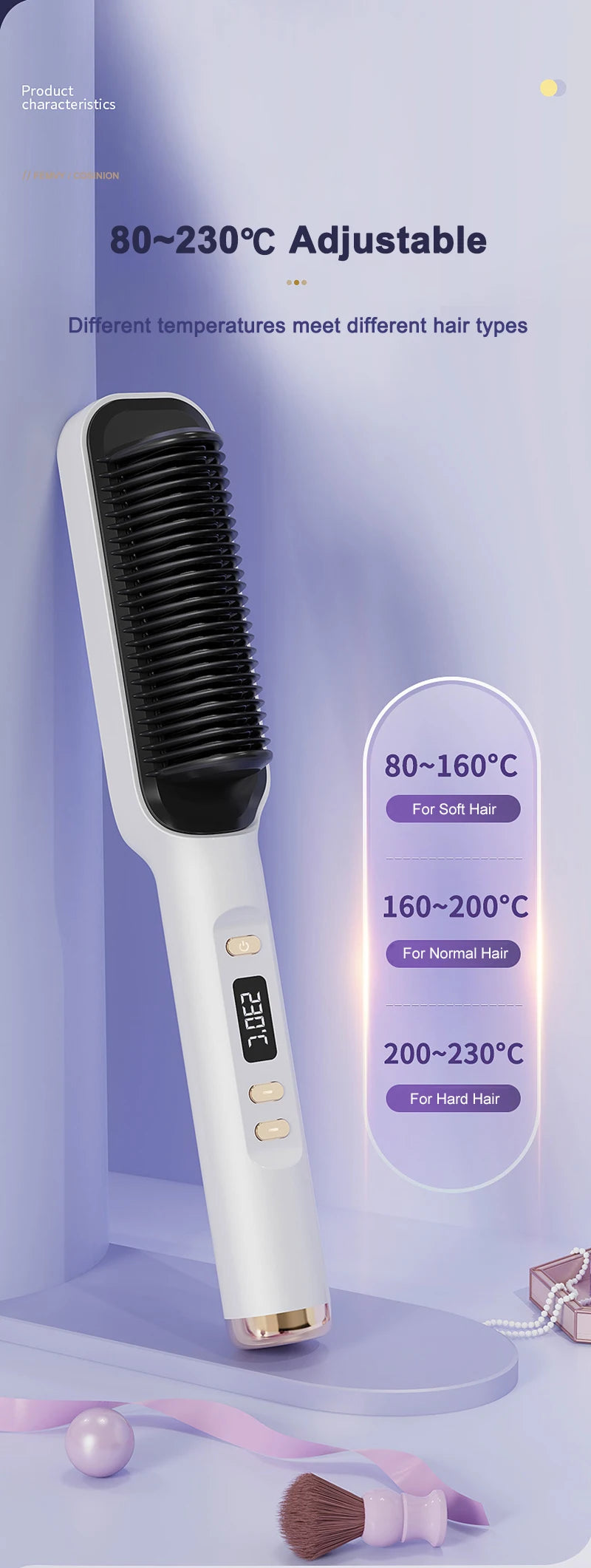 Electric Hot Comb Straight Hair