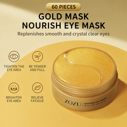 60 Pieces gold Eye Mask YOUR TARGETED SOLUTION FOR BRIGHTER, SMOOTHER UNDER-EYES