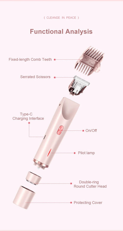 V.  Trimmer body hair removal