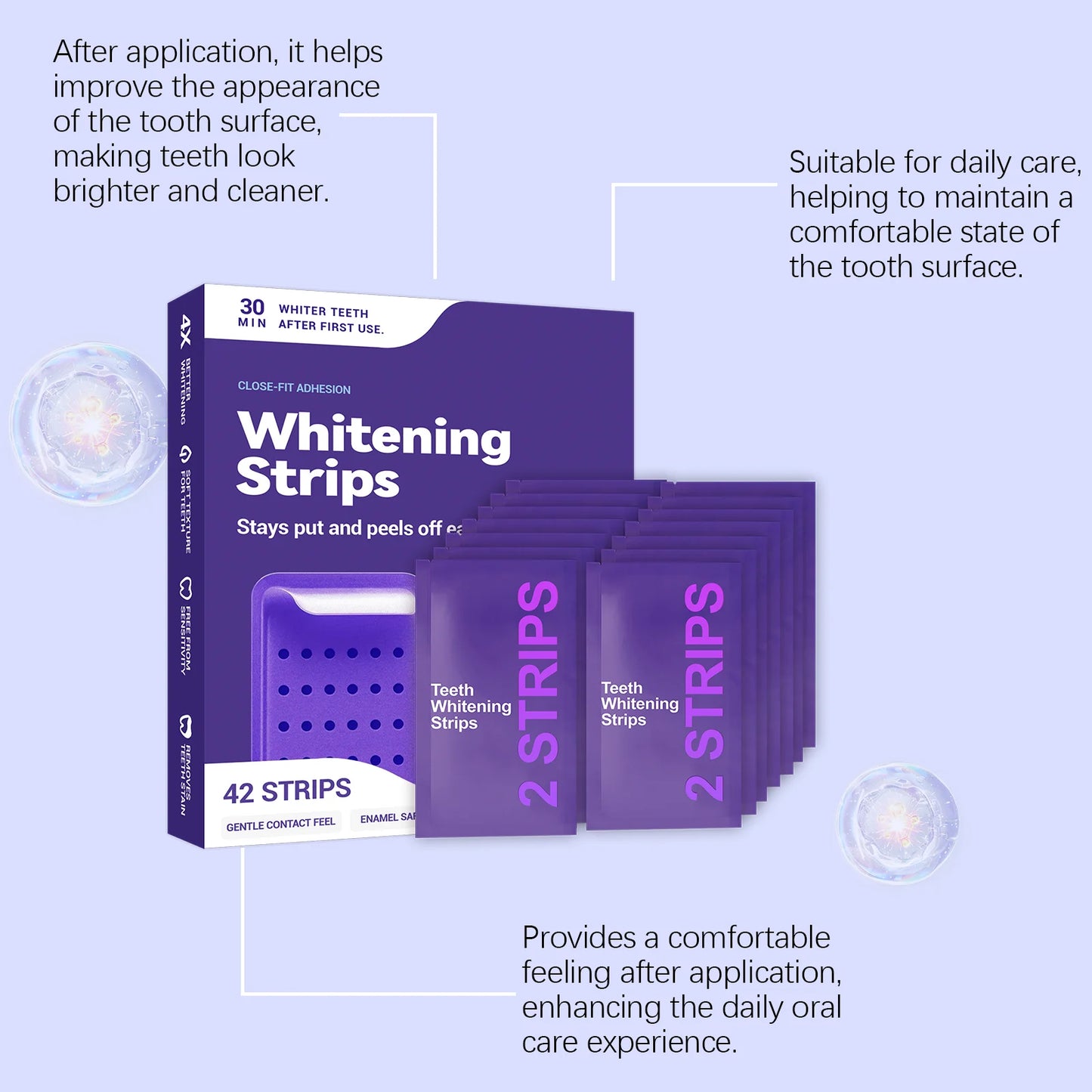 LumiWhite Purple Whitening Strips – Instant Bright Smile