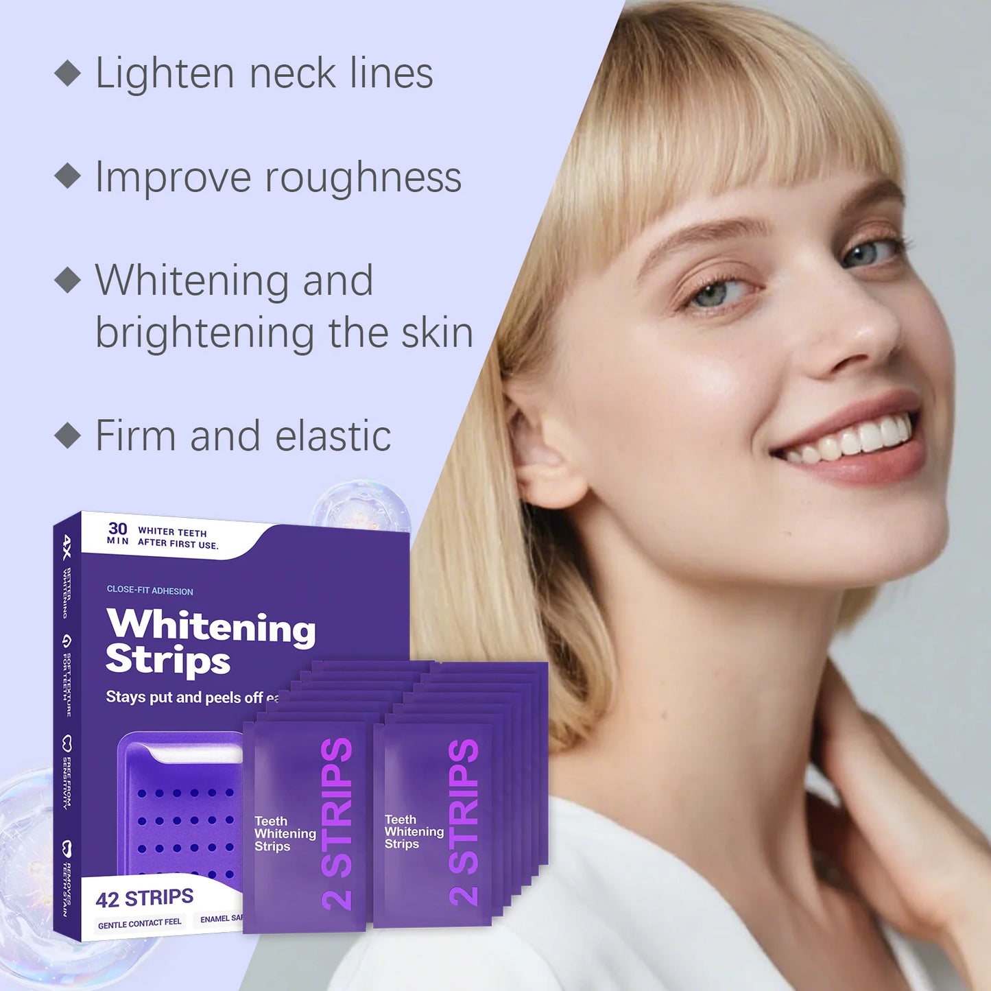 LumiWhite Purple Whitening Strips – Instant Bright Smile