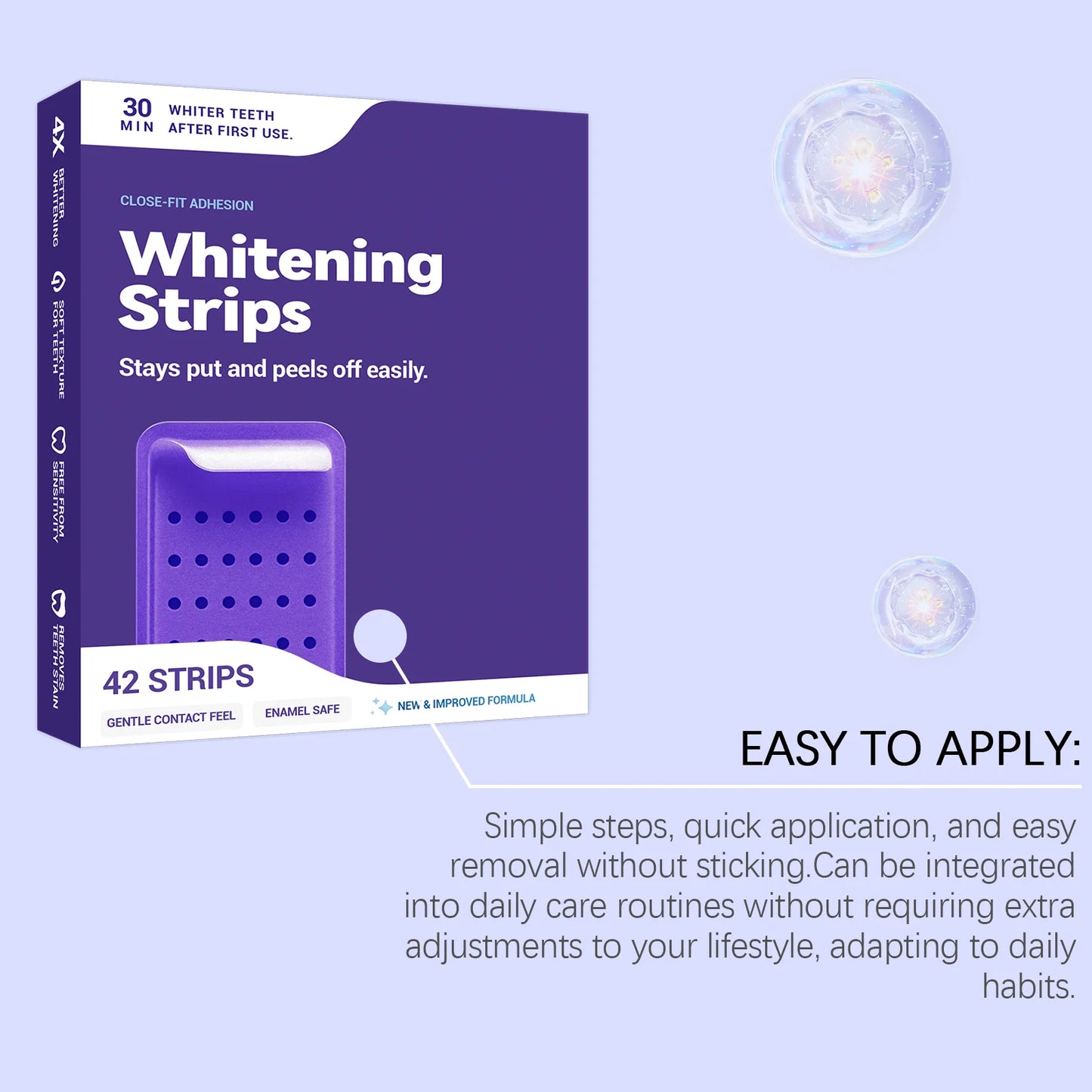 LumiWhite Purple Whitening Strips – Instant Bright Smile