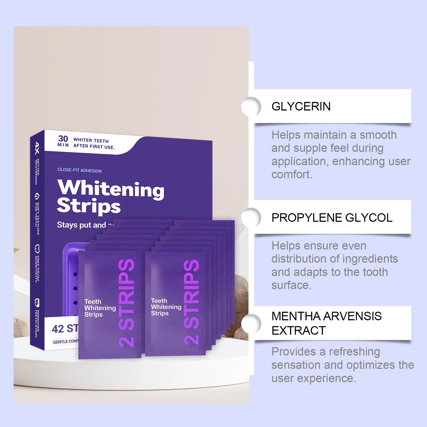 LumiWhite Purple Whitening Strips – Instant Bright Smile