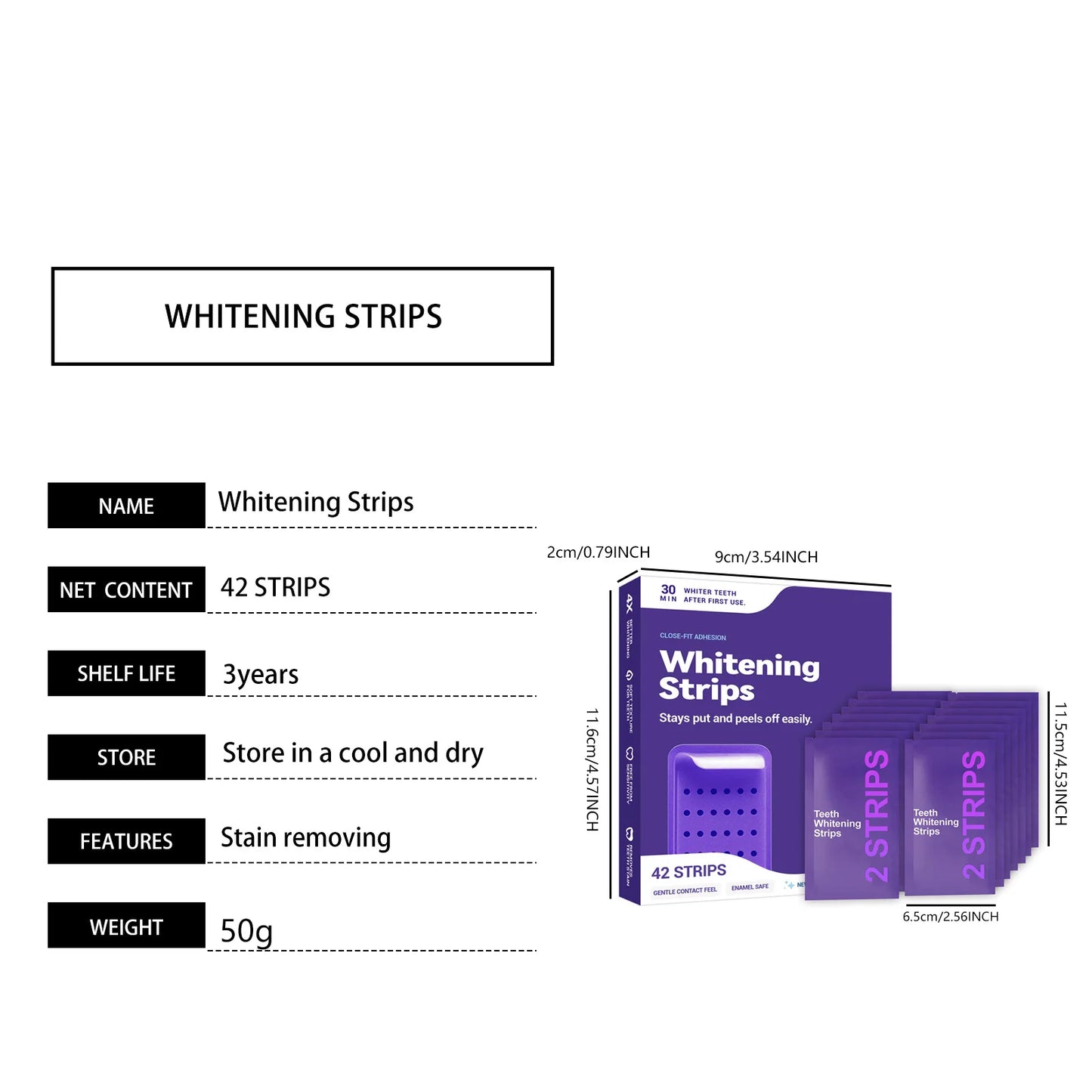 LumiWhite Purple Whitening Strips – Instant Bright Smile