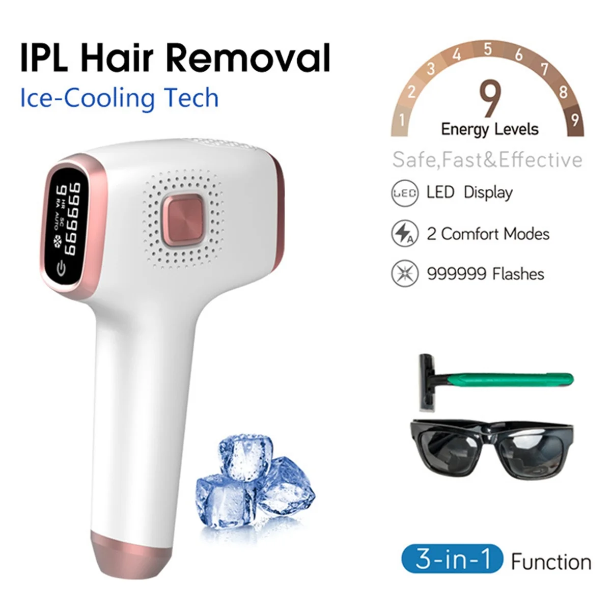 ice cooling  IPL Hair Removal Handset