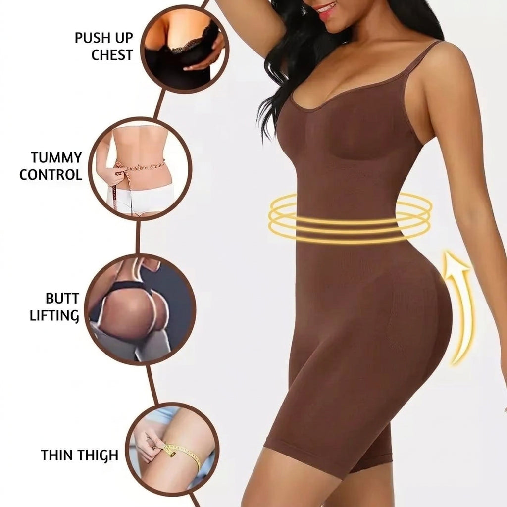 Brown sculpting bodysuit