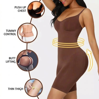 Brown sculpting bodysuit