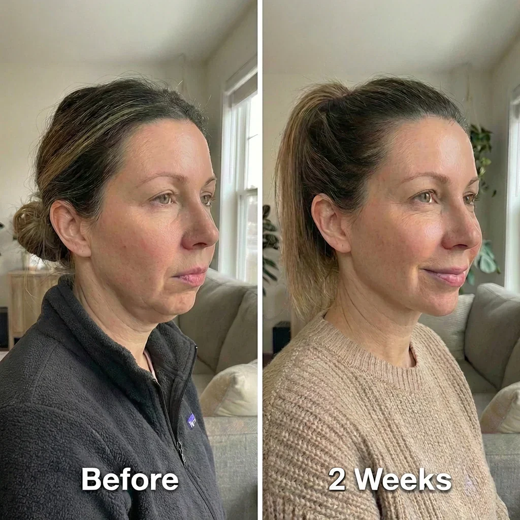 Velviah customer before and after results using the PDRN Volume Balm
