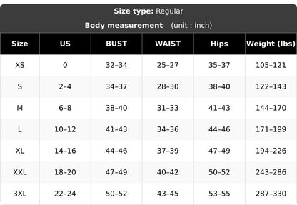 size chart regular